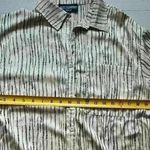 Kittenish  Stumbling Oversized Long Sleeve Cream And Animal Print Button Up Top M Photo 5