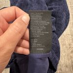 Maeve Anthropologie  Nell Flounced Midi Skirt Navy Blue Size Small Velvet Stretch Photo 7