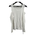 Michael Lauren  White Long Sleeve Open‎ Shoulder Top Size Large New Photo 1
