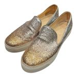 Stuart Weitzman Silver Copper Biarritz Metallic Slip On Sneaker Loafer Size 10 Photo 0