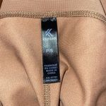 Kyodan  ribbed stripe cropped leggings‎ Color Block Tan White Size Small NWOT Photo 5