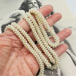 Vintage 40” Multi Strand Cluster Pearl Necklace White Photo 2