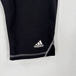 Adidas ‎ Women’s Black Silver Reflective Cropped Compression Leggings Pants Large Photo 7