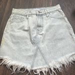 7 For All Mankind  Frayed Denim Skirt Photo 0