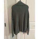 Aerie Sweater Cowl Neck Oversized Pullover Fuzzy Size: Medium Color: Green Photo 5