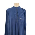 La Ligne Bonne Nuit Shirt Dress‎ Pajama Nightgown Long Sleeve Blue Size Small Photo 1