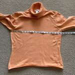 Talbots Vintage  Orange Turtleneck Sweater Pullover Shirt Ribbed Soft Size Med Photo 4