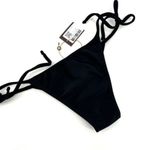 NWT Rio Del Sol Cheeky String Black Bikini Bottoms Size‎ Large Photo 2