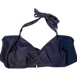 Athleta  Navy Blue Halter‎ Bikini Swim Top Size 32 B/C Medium Photo 0