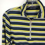Code x Mode Striped Mock Neck Zip Front Top Size Medium Photo 3