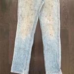 Lee Vintage Thrashed Distressed Light Blue Denim Workwear  Jean Pants Sz. 31x32 Photo 2
