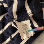 J.Crew  Size M Navy Blue White Stripe Cotton Long Sleeve Pullover Shirt Dress Photo 8