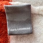 Neiman Marcus 100% Cashmere Sweater Womens L (Fits S) Burnt Orange White Stripe Size L Photo 5