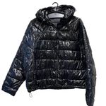 ZARA  Black Water Repellant Slicket Puffer  Jacket Size Large Photo 2