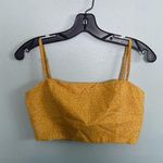 Princess Polly  Yellow Polka Dot Skinny Strap Bra Cropped Top SZ 4 Photo 0
