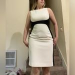 Mod office dress flattering hourglass Black Size 8 Photo 8