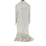 Coco Indigo The Ursula Maxi Dress Button Front Cream Large Linen Blend Photo 3