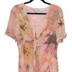 Vintage Edwardline Front Tie Italian Midi Dress Peach Pink Size 10 Photo 2