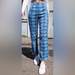 Brandy Melville ✨ Tiden Plaid Blue One Size Pants✨ Photo 1