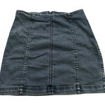 Free People medium wash blue denim Modern Femme mini skirt size 8 Photo 0