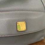 MCM  Gray Shoulder Bag Solid Leather Zip Flap Photo 5