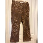 Womens XXL Leopard‎ Print Pants High Waisted Jeans Animal Print Trendy Fashion Brown Size 23 Photo 3