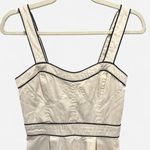 Bebe Vintage Y2K Cream With Black Trim Babydoll Corset Mini Dress Size 2 Photo 4