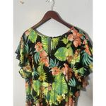 Signature Collection Plus Size Tropical Jumpsuit Women’s XL/16 Stretchy Wide Leg Vacation Resortwear Photo 3