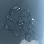 Robbie Bee NWT 12 Little Black Dress Women's Embroidered Floral Elegant Evening Photo 4