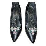 Pretty rhinestone butterfly shoe clips. So versatile. Black Size undefined Photo 2