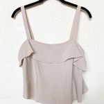 Wilfred le fou Aritzia Pale Taupe Ruffle Cami Top Size Medium Photo 0