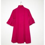 Holly Shae Design Pink Corduroy Stella Mini Dress Bell Sleeve Size Medium Photo 2