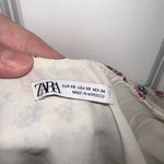 ZARA  Printed Cream Metallic Ruched Halter Mini Dress XS Photo 3