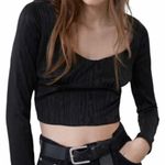 ZARA Long Sleeve Crop Top Photo 0