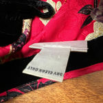 Chico's  Design 1‎ Jacket Womens Medium Black Velvet Floral Silk Rayon Toggle M 8 Photo 14