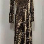 Hand made velour leopard print maxi dress size medium Brown Photo 0