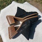 Joie  Heeled Leather Mule Black Size 8.5 Photo 4