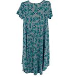 LuLaRoe Disney Mickey Mouse Allover Print Gray and Green Carly Dress Photo 1