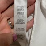 Chico's Chico’s Cheyenne Zip Back Tunic Button Up Top White Size Small Photo 9