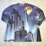 Dolls Kill  x DC Batman Symbol Gotham City Comic  Long Sleeve Shirt ~Small💛 Photo 2