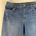 a.n.a . Sz 16 High Rise Wide Leg Jeans Released Frayed Hem Women’s Blue Stretch Photo 3