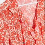 Topshop Red Floral Wrap Around Dress Photo 2