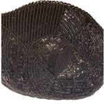 Beaded Satin Evening Bag Clutch Purse Black Formal Party Handbag Prom Wedding Photo 2