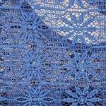 Aeropostale Lace Trim Cap Sleeve Blouse Top Blue S Photo 2