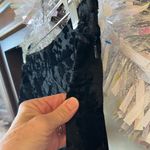 Black Velvet Embossed Dress Pants Womens 0 Photo 3