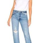 frame denim ✨SALE Frame Le Slouch Straight Leg Distressed Bluejay Rips Denim Jeans Size 27 Photo 0