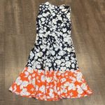 Eliza J  color block ruffle side ruched midi dress Photo 5