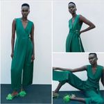 ZARA NEW Satin Effect Sleeveless Jumpsuit Photo 1