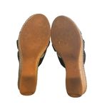 b.o.c. Born Concepts Flower Black Leather Cork Wedge Heel Sandals Sz 9 C64403 Photo 7