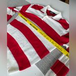 Vintage Towncraft Red and White Striped Collared Polo Sweater Size Large Photo 6